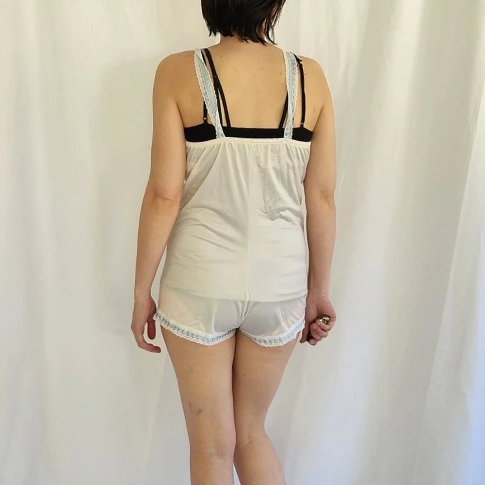 70s Pink Lacey‎ Romper